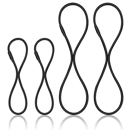 Universal Elastic Bands Replacement, Anti-aging Rubber Ring for Microphone Shock Mount Holder Clamp Clip, Set of 4 (Black) - color: Black
