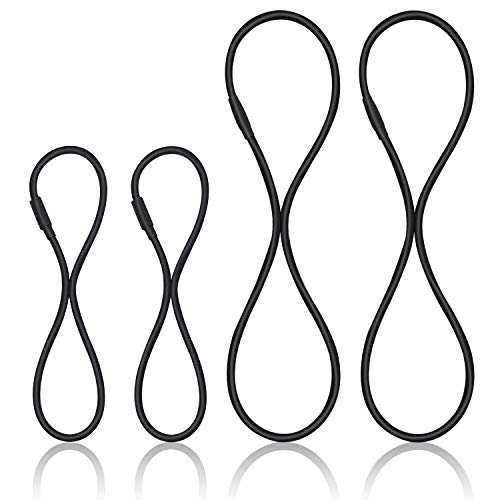 Universal Elastic Bands Replacement, Anti-aging Rubber Ring for Microphone Shock Mount Holder Clamp Clip, Set of 4 (Black) - color: Black