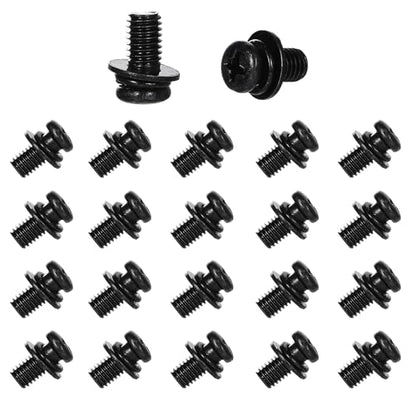 20 PCS Vesa Screws, VESA Compatible M5x10mm TV/Monitor Wall Mount Screws for 75x75mm and 100x100mm Brackets. Phillips Head M5 x 10mm Black with Washers (20, M5 x 10mm) - size: M5, style: 20 PCS