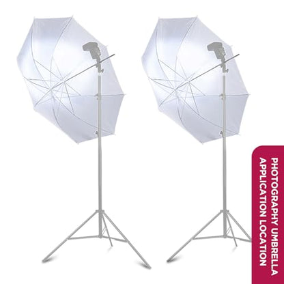 [2 Pack] 33"/84cm White Translucent Soft Umbrella Kit,Photography Umbrella Lighting Kit for Studio/Outdoor Photo and Video Lighting Accessories (2 * 33" White)… - color: 2* 33" White