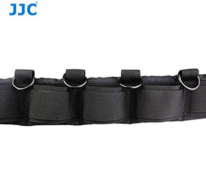 JJC GB-1 Adjustable Photography Utility Belt, Wrist Waistband, Accessory, Speed Belt for Carrying Gear Bag Case, Lens Pouch, Flash Accessories, D-Rings, Breathable 3D Mesh