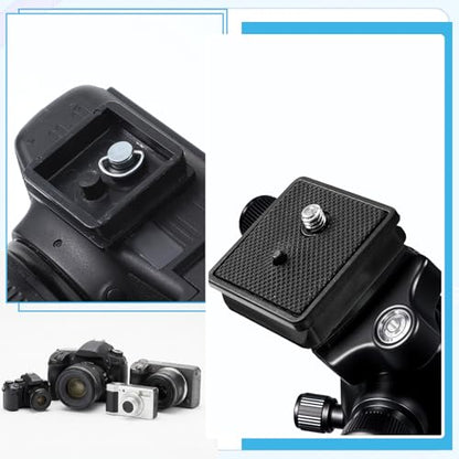 Camera Tripod Mount, Tripod Quick Release Plate, Adapter with Screws Camera-Mounting Parts Replacement for Tripods Camera Quick Release Plate (41x44.5x11.5mm)