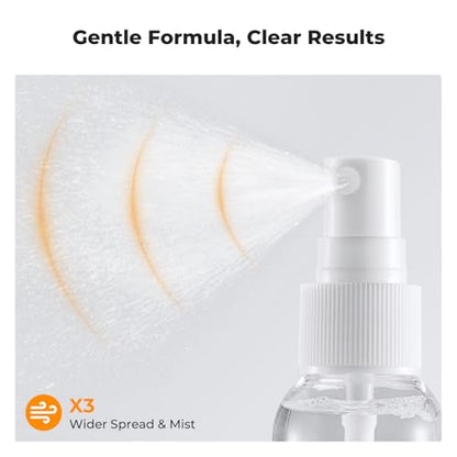 K&F Concept 15CM+40CM Microfiber Cleaning Cloths with 60ML Screen Cleaner for Cleaning Camera Lenses, Glasses, Screens, Cell Phone, Eyeglasses, LCD TV Screens, Tablets