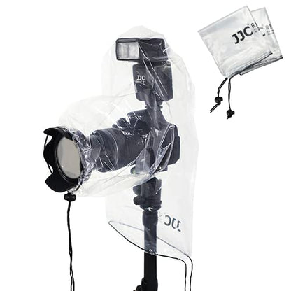 2 Pack Camera Rain Cover with Flash Clear Dust Proof Sleeve Protection for Canon EOS 4000D 1200D 90D 80D 77D 70D 5D 6D 7D Mark II R10 R7 R5 R6 Rp R Rebel T8i T7i T7 T6i SL3 SX70 SX60 HS - color: for Camera w Flash