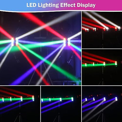 BETOPPER Stage Light, Moving Head DJ Light for Parties, RGBW 8x3W Spider LED Light, Sound Activated & DMX-512 Control for Party, Pub, Club, Wedding Event, Carnival Festival, Disco Stage Lighting