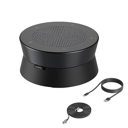 NEARITY A20S Conference Speaker and Microphone, USB Speakerphone w/8 Mics, 16ft Voice Pickup, AI 2.0 Noise Cancelling, USB Speakermic with Daisy Chain, Works with Microsoft/Teams/Google Meet - color: A20S-BLACK