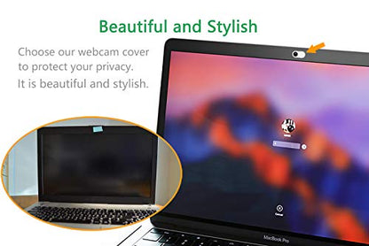 CloudValley Webcam Cover Slide, 0.023 Inch White, Web Camera Cover for MacBook Pro, MacBook air, Laptop, iMac, Desktop, PC, iPad, iPhone 8/7/6 Plus, Privacy Protection, Ultra-Thin[2 Packs] - color: White-2 Pcs