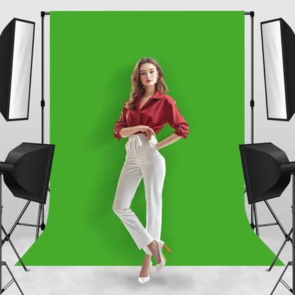 Photo Backdrop Green Background Professional 5x7ft Seamless Design to Eliminate Wrinkles Digital Accessories Photography Scene Background Children's Birthday Party - color: Green, size: 5x7ft