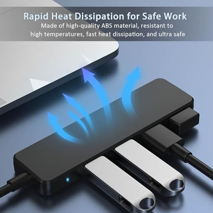 USB 3.0 Hub, VIENON USB Hub with 4 USB 3.0 Female Ports, USB Splitter USB Extender for PC, Laptop, Xbox, PS4/5, Flash Drive, HDD, Console, Printer, Camera,Keyborad, Mouse-2ft - size: 2FT, style: USB Hub