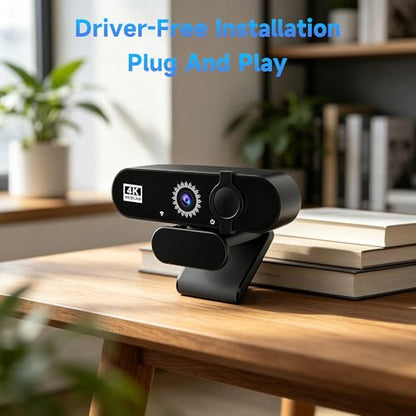 1080P USB HD Webcam，with Microphoneand Rotatable Tripod& Privacy Cover for PC，with Auto White Balance for Video Calls, Live Streaming Gaming & Online Meetings