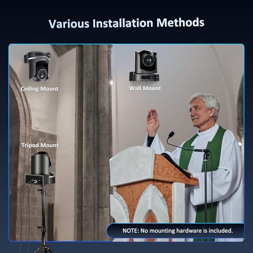 NexiGo Conference Room PTZ Camera System with 10X Optical Zoom, Remote Control, USB Output & Autofocus for Live Streaming, Meetings, Church Services, Education, for OBS/Zoom/Skype | Easy Setup - style: Optical Zoom FHD