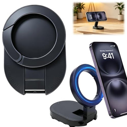 3-in-1 Suction Magnetic Phone Holder, 2026 New Foldable & 360° Rotatable MagLock Suction Mount with Suction, Magnetic Gym Phone Holder, Ideal for Car Dashboard, Gym, Kitchen, Office