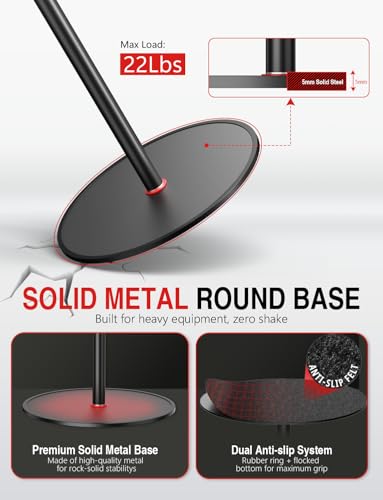 EMART Round Base Light Stand, 79" Heavy Duty Monopod for Camera, Lights, Webcam, Live Streaming, Vlogging, 22 LBS Payload, 4 Pack - size: 4 Pack