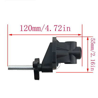 CHENJIN Metal Desk Lamp Mount Stand Swing Arm Drafting Light Clamp Holder Bracket Clip, Black