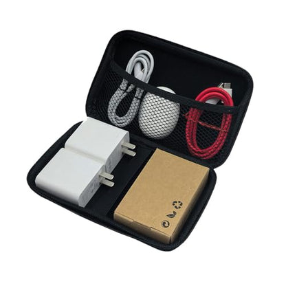 U-KIME EVA Electronics Organizer Case for Cables, Chargers, Earbuds, Black