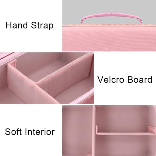 Camera Case Compatible with Canon EOS Rebel T7/T100/R50/R100/R5/R6 V//R6 Mark II DSLR Camera with 18-55mm Lens,Sony,Nikon DSLR Camera Protective Case with Shoulder Strap (Pink Case) - color: Pink Case