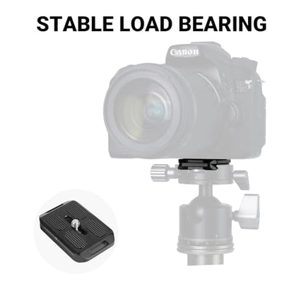 2 Pack Arca-Swiss Plate, Quick Release Plate Camera Mount, 38 * 60mm Arca-Swiss Mount Plate with Safety Pins, Lightweight Aluminum for Tripod/Monopod/Strap, 1/4" Screw Compatible Camera - size: 38mm*60mm