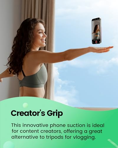 amBand Airplane Travel Essentials Phone Holder, Anti-Slip Magnetic Suction Cup Phone Mount for iPhone Fits Magsafe Attachment, Influencer/Sharer/Content Creator Must Haves for Selfie/Video, Peony Pink - color: Peony Pink