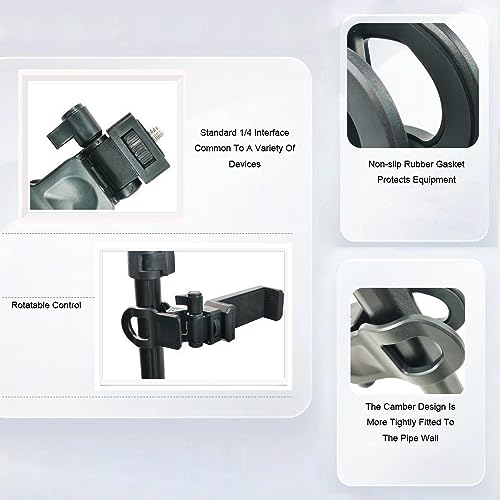 2 Pack Monitor Camera Mount Clamp Clip Screen LCD Display Top Fill Light Flash Holder Webcam Stand with 1/4 Screw Universal Connector for Phone Tripod Tablet Video Live Stream