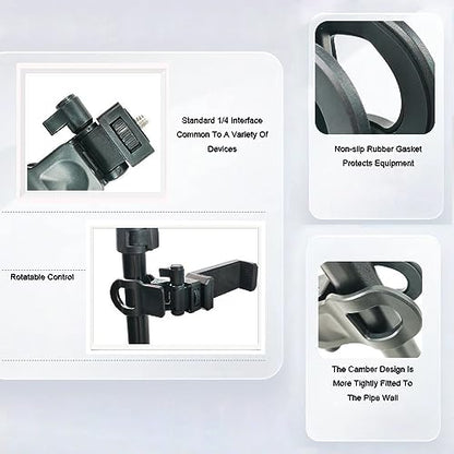 2 Pack Monitor Camera Mount Clamp Clip Screen LCD Display Top Fill Light Flash Holder Webcam Stand with 1/4 Screw Universal Connector for Phone Tripod Tablet Video Live Stream