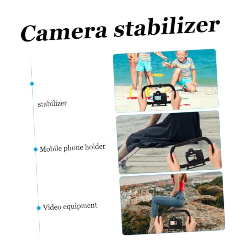 Balacoo Handheld DSLR Camera Stabilizer Grip for Video Rig and Phone Vlogging with Dual-Side Anti-Shake Support, Compatible with Smartphones and Sports Cameras, Portable Filmmaking