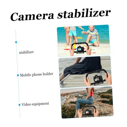 Balacoo Handheld DSLR Camera Stabilizer Grip for Video Rig and Phone Vlogging with Dual-Side Anti-Shake Support, Compatible with Smartphones and Sports Cameras, Portable Filmmaking