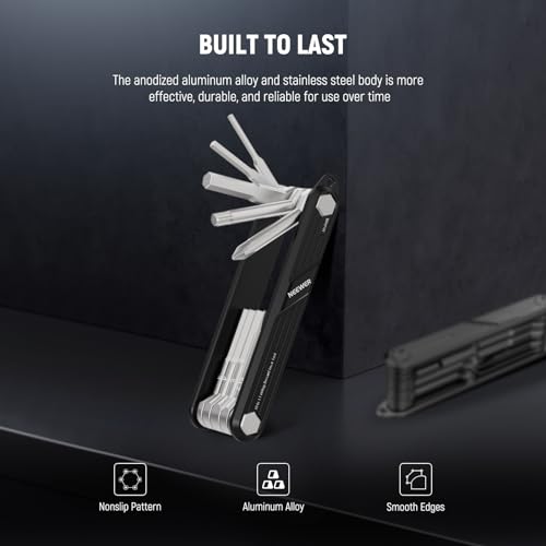 NEEWER 10 in 1 Multifunctional Foldable Screwdriver Tool Set: 4 Screwdrivers, 6 Hex Keys, Pocket Tool, Compatible with SmallRig Camera Cage Rig Tripod QR Plate, UA048B Black - style: 10-in-1 Screwdrivers Tool Set(Black)