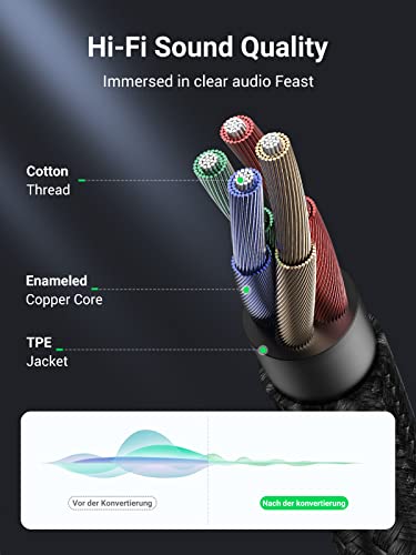 UGREEN Headphone Splitter 3.5mm 2 Female to 1 Male Mic and Audio Y Splitter TRRS Headset Adapter Cable Stereo Compatible with Switch 2/PS4/PS5 Steam Deck Xbox PC Laptop Phone Tablet Gaming