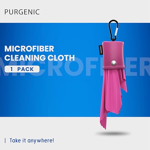 Microfiber Cloth & Glasses Wipes (1 Pack) Lens & Glasses Cleaning Cloth - Eyeglass Cleaner - Camera Lenses & Gadget Delicate Screens - Pink - color: Pink, size: 1 Pack