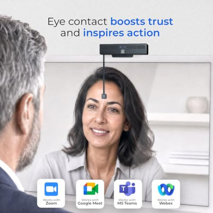 ProHello Web Camera for Meetings for Windows Hello | 4K Webcam, Web Camera, Computer Camera, Windows Hello, Eye Contact, Best for Zoom, Plug and Play USB