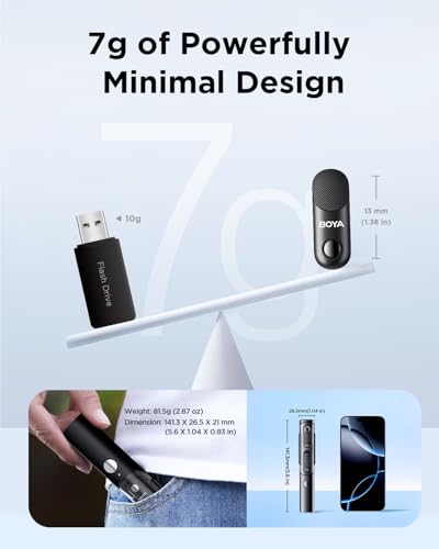 BOYA Magic USB-C Wireless Lavalier Microphone, 30Hrs Battery,328FT Los Range, Safety Track&Limiter, Ai Noise Reduction Type-C Wireless Lapel Mini Mic for Android iPhone 17/16 Audio Video Live YouTube - style: Magic-05(USB Type-C)