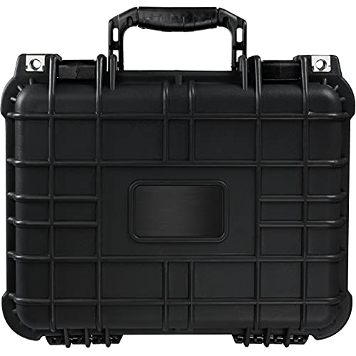 Eylar Protective Hard Camera Case Water & Shock Proof w/Foam TSA Approved 13.37 Inch 11.62 Inch 6 Inch Black (With Custom Logo Plate) - color: With Custom Logo Plate