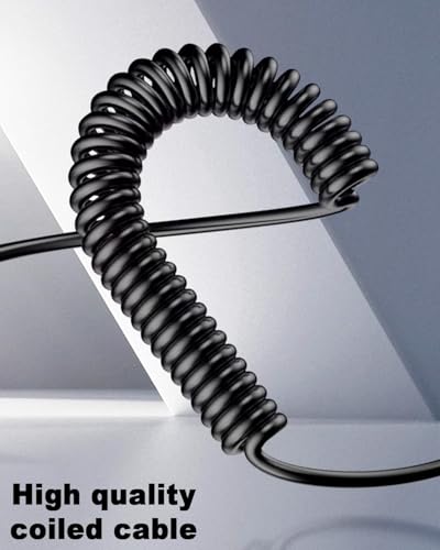 Duttek Extreme Thin Coiled Micro HDMI to HDMI Cable 6FT/1.8M, HDMI to Micro HDMI 2.0 Cable Compatible 4K@60Hz, 1080P, 4K, 3D, and Audio Return Channel - size: 1.8M/6FT