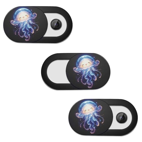 SIREG Webcam Cover Ultra Thin - Web Camera Cover fits Laptop,Tablet,PC,Computer, Smartphone, Protect Your Privacy and Security,Strong Adhesive (Jellyfish A- 3 Pack) - color: Jellyfish A- 3 pack
