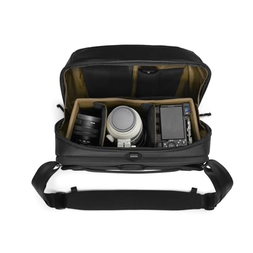 NOMATIC McKinnon Camera Messenger 13L: Versatile Camera Bag for Photographers with Quick Access, Secure Laptop Storage (Fits 14" MacBook), Comfortable Crossbody Design & External Straps for Travel - size: 13L