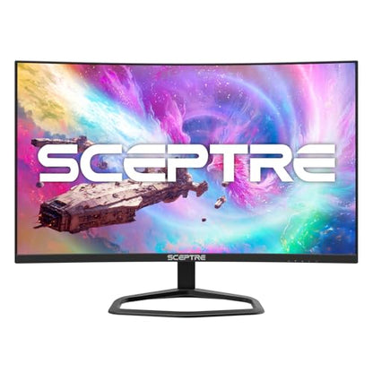 Sceptre 27-Inch Curved Gaming Monitor, FHD 1080p, 240Hz, 1500R, DisplayPort & HDMI x2, Built-in Speakers, Machine Black (C275B-FWT240 Series, 2026) - style: 2026 27" Curved 240Hz