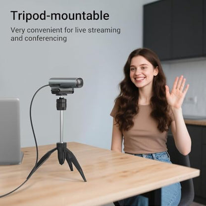 5MP Webcam for PC, 2K HD Camera with Privacy Cover, 78° FOV Auto-Focus & Dual Noise-Reducing Mic, Plug&Play USB Webcam for Streaming, Conferencing, Zoom, Skype, Teams