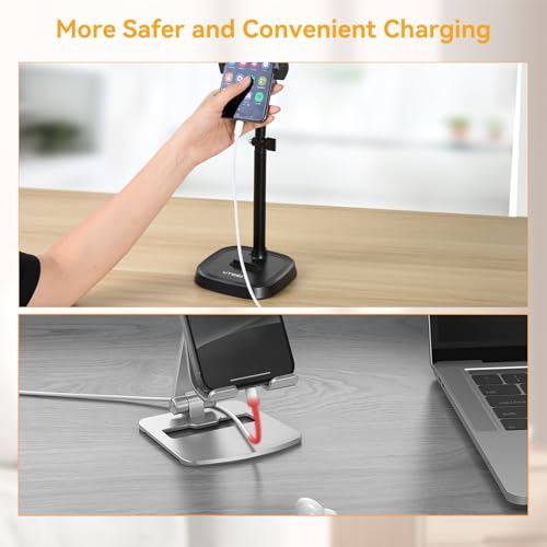 UTEBIT Phone Stand for Desk, 11.8''-17.7'' | Adjustable, Tablet Phone Holder