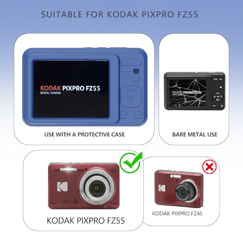 Case for Kodak PIXPRO FZ55 Case, Soft Silicone for Kodak PIXPRO FZ55 - Anti-Scratch Slim Fit Lightweight Protective - Blue - color: Blue