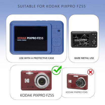 Case for Kodak PIXPRO FZ55 Case, Soft Silicone for Kodak PIXPRO FZ55 - Anti-Scratch Slim Fit Lightweight Protective - Blue - color: Blue