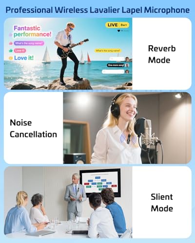 Pink Wireless Lavalier Microphone for iPhone & Android - Mini Clip-On Mic with Noise Cancellation, 65ft Range, 8H Battery, USB-C/Lightning - for TikTok, YouTube, Podcast, Live Streaming - color: Pink