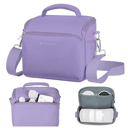 K&F CONCEPT Camera Sling Bag Small Crossbody Camera Case DSLR/SLR/Cute Compact Shoulder Photography Bags for Photographers-Purple - color: 08-purple