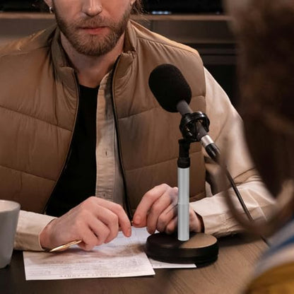 VANZACK Microphone Arm Stand Extension Rod Kit 5/8" to 3/8" Adapter with Dual Mic Extension Tubes for Live Streaming and Podcasting Desk Microphone Mount Accessories