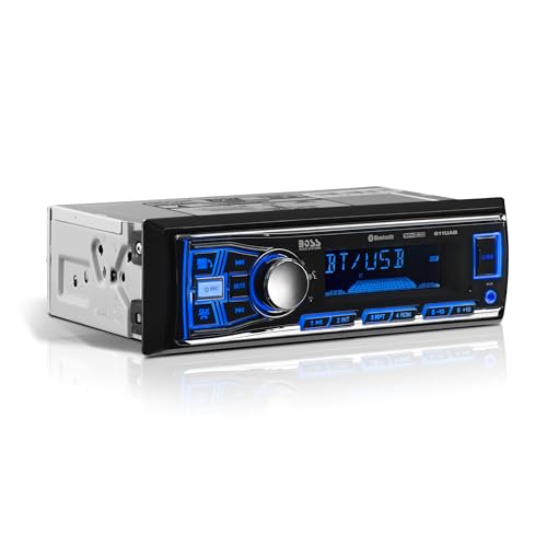 BOSS Audio Systems 611UAB Car Stereo - Single Din, Bluetooth, No CD DVD Player, AM/FM Radio Receiver, Aux Input, USB - style: 611UAB Bluetooth