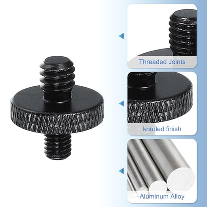 PATIKIL Tripod Screw Adapter 1/4" Male to M5 Male, 2 Pcs Tripod Nut Connectors Camera Mount Screw Camera Double Head Converter for Microphone Holder Magic Arms Accessories, 18 mm - size: 1/4" Male to M5 Male,18 mm