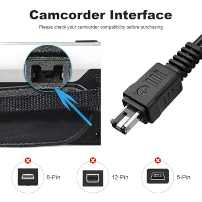 Replacement CA-110 USB Power Supply Charger Cable Charging Cord Compatible with Canon VIXIA HF R800, R700, R600, R500, HF M50, M52, M500, R20, R21, R30, R32, LEGRIA HF R206 R26 Camcorders