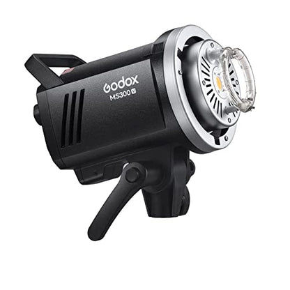 Godox MS300V 300Ws GN58 Compact Studio Strobe Flash Bowens Mount Monolight | LED Modeling Lamp, 2.4G Wireless, 0.1-1.8S Recycle Time, Flash Light for Studio,Portrait,Commerce Photography(MS300 Upgraded)