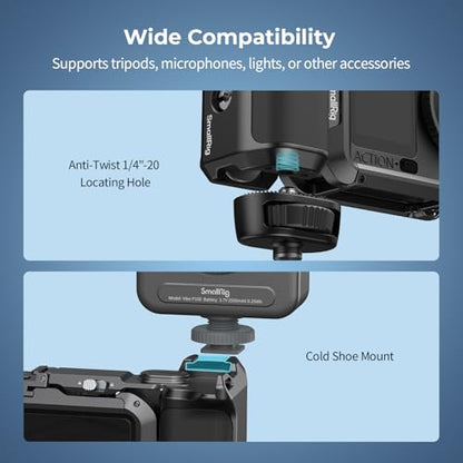 SmallRig Handle for DJI Osmo Action 6, Street Photography Side Grip with Shutter Button & Cold Shoe, Compatible with SmallRig Action 6 Cage 5887/5888, Wrist Strap Included for Street Photography-6259 - style: Grip