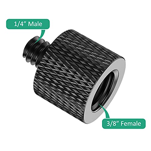 3/8 to 1/4 Camera Screw Adapter Thread 4 Pcs 1/4 Female to 3/8 Male and 3/8 Female to 1/4 Male Camera Tripod Adapter for Camera Monitor Tripod Mic Mount Microphone Stand