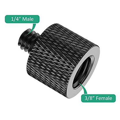 3/8 to 1/4 Camera Screw Adapter Thread 4 Pcs 1/4 Female to 3/8 Male and 3/8 Female to 1/4 Male Camera Tripod Adapter for Camera Monitor Tripod Mic Mount Microphone Stand